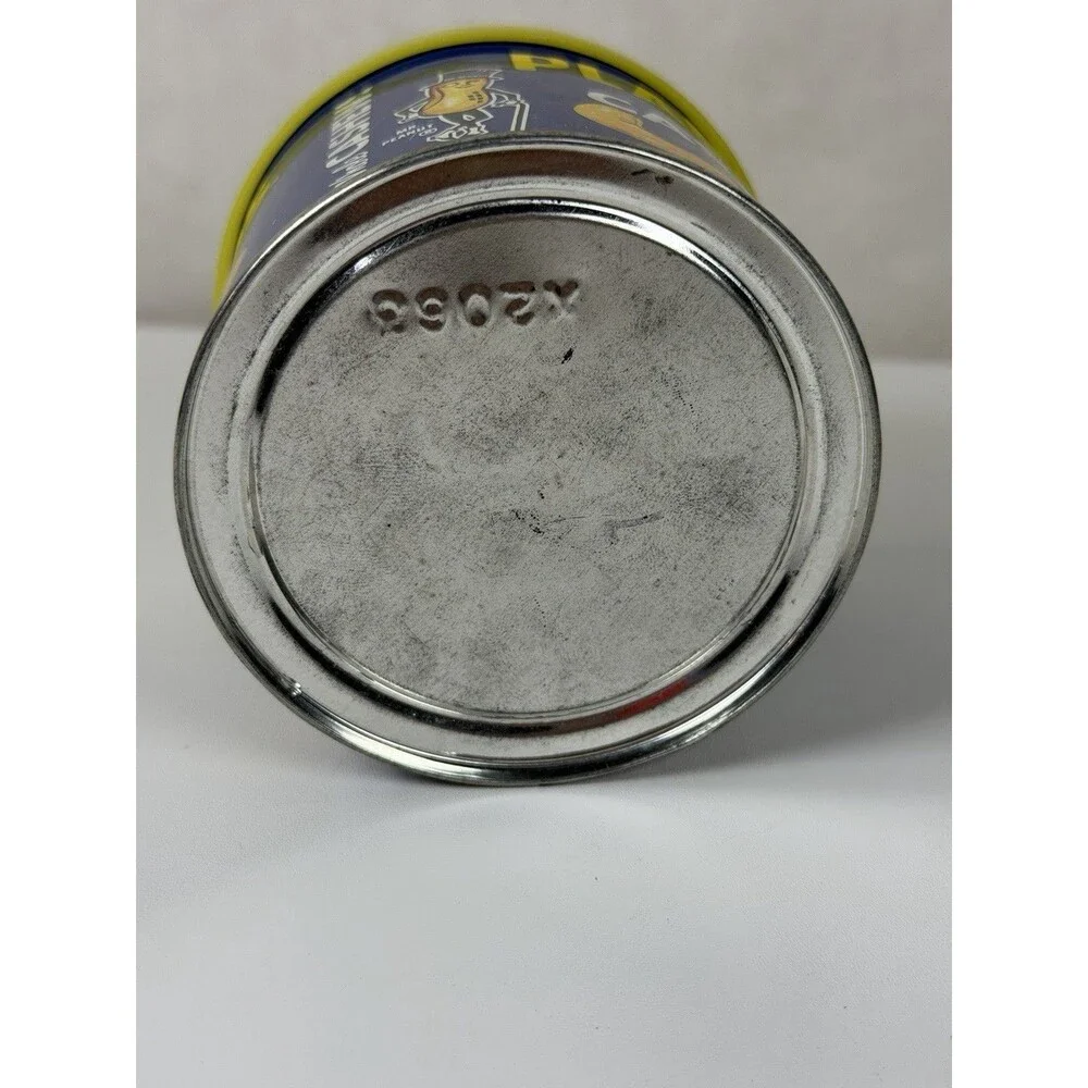Vintage Planters Whole Cashews Tin with Yellow Lid - 6.5 oz Key-Open Metal Can